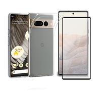 Google Pixel 7 Pro 5G : Coque Protection TPU Invisible arrière Transparente ET Protection écran full cover noir Google Pixel 7 Pro 5G - Accessoires