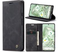Google Pixel 8a Case Cover Pixel 8a Premium Pu Leather Card Slots Wallet Pouch With Stand Function Flip Case Cover Google Pixel 8a - Black