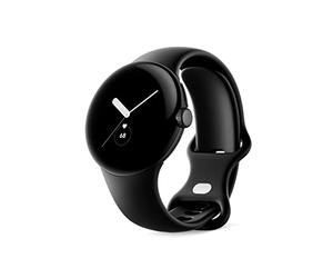 Google Pixel Watch 1ère génération - Montre intelligente Android avec suivi d'activité Fitbit - Montre de suivi de la fréquence cardiaque - Boîtier en acier inoxydable noir mat avec bracelet actif en