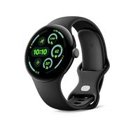 Google Pixel Watch 3 (45 mm) - Boîtier Noir Mat - Bracelet Noir Volcanique - LTE
