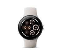 Google Pixel Watch 3 (45 mm) - Boîtier Argent Poli - Bracelet Porcelaine - Wi-FI