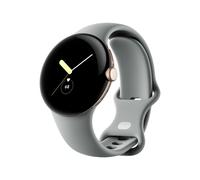 Google Pixel Watch - Or champagne - Montre connectée avec bracelet - fluoroélastomère - noisette - taille du bracelet : L - 32 Go - Wi-Fi, NFC, Bluetooth - 4G - 36 g