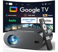 [Google TV/Commande vocale] Projecteur intelligent GooDee 4K UHD avec WiFi et Bluetooth, projecteur de film portable avec Netflix / Prime Video / YouTube intégré, Dolby Sound Home Cinéma pour