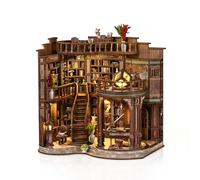 GOOGO Book Nook Kit, 888 Pièces Maison Miniature a Construire avec éclairage LED, Coin Lecture DIY pour Adultes et Adolescents, Puzzle 3D pour Décorer Votre Bibliothèque (Librairie)