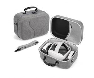 GOOGO Grande housse de transport pour Meta Quest 3/Quest 3S, sac de rangement compatible avec BOBOVR S3 Pro/Kiwi Design Elite Strap avec batterie et autres accessoires, pour voyage et rangement