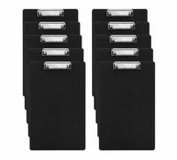 GOOGO Lot de 10 porte-blocs A4 noirs, 32,5 × 21,5 cm, dossier à pince A4 avec clip métal robuste, pour bureau, école, commandes restaurant, entrepôt et formation