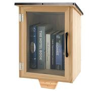 Googooing Petite bibliothèque d'extérieur étanche en bois pour les quartiers communautaires et les écoles, convient pour le bricolage pour stocker des livres, des journaux et des collations.