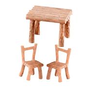 GOOHOCHY 1 Ensemble Mobilier Miniature pour Maison de Poupée Table et Chaises Résine pour Décoration de Jardin Miniature Accessoire de Paysage Vivant