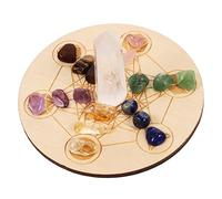 GOOHOCHY 1 ensemble Planche de Divination avec Naturelles de Cristal de Chakra Kit Énergétique pour Décoration et Divination