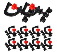 GOOHOCHY 10 Buses de Brumisation Type G en Plastique Noir Rotation à 360 Degrés, Haute Efficacité pour Arrosage de Jardin, Pelouse et Fleurs, Pack de 10 Pièces