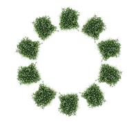 GOOHOCHY 10 pièces Fausse Pelouse Artificielle pour Décoration de Diorama et Miniature Clusters de Fleurs pour Projets DIY et Extérieurs