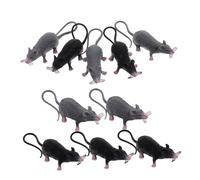 GOOHOCHY 10 Pièces Fausses Souris Réalistes Plastique pour Décorations Halloween Jouets Farceurs Imitation Rats Petits Modèles pour Fêtes Effrayantes