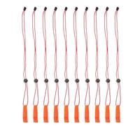GOOHOCHY 10 Pièces Sifflet d'urgence Puissant, Sifflet de Survie de Sécurité en Plastique Rouge, Compact et Léger, pour Bateau et Kayak, Garçon et Filles et Adultes