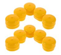 GOOHOCHY 10pcs Couvercles D'essieu pour Tondeuse à Gazon Jaune en Plastique, Remplacement du Capuchon de Roulement, Installation Facile, Compatible Opérations Agricoles