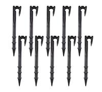 GOOHOCHY 10pcs Piquets de Fixation pour Irrigation Goutte à Goutte en PP Noir, Tuteurs de Jardin Robustes et Sûrs, Adaptés la Production Agricole Jardinage