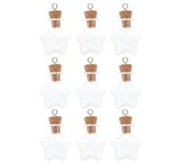 GOOHOCHY 10pièces Bouteilles à Souhaits Verre Transparent Mini Flacons avec Bouchons Liège pour DIY Et Décorations