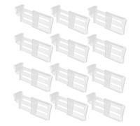 GOOHOCHY 12 pièces Séparateurs de Réfrigérateur Réglables Organisateur Cuisine Télescopique pour Rangement Aliments Diviseurs Plastiques pour Commode et Étagères Compartiments Modulables
