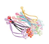 GOOHOCHY 14 Élastiques à Cheveux Fleuris pour Tout-petits et Filles, Accessoires Mignons en Acrylique et Plastique, Tenue Confortable et Ajustable pour Activités Scolaires ou Réunions