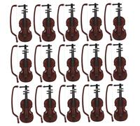 GOOHOCHY 15 Ensembles Mini Violons Décoratifs Bois Dinstruments de Musique Miniatures pour Noël Ornements Créatifs pour Mariage et Maison