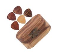GOOHOCHY 1Ensemble Set de Médiators Bois avec Boîte de Rangement Médiators pour Guitare Acoustique et Électrique Design Élégant et Pratique pour Musiciens Déplacement