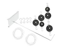 GOOHOCHY 2 Ensembles Kit de Poulies pour Expériences de Physique avec Support Métallique Robuste Système de Poulies Fixes et Mobiles pour Enseignement Collège