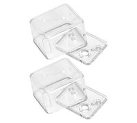 GOOHOCHY 2 Pièces Boîte à Musique en Plastique à Remontoir Transparente, Lot de 2 Supports Vides pour Mécanismes Musicaux, Rangement Pratique pour Montage, Réparation et Bricolage,