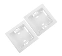 GOOHOCHY 2 Pièces Boîtier Arrière Monté pour Climatiseur, Plaque de | Plastique Blanc, Rainures de Câbles Intégrées, Installation Facile, pour Maisons et Écoles