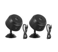 GOOHOCHY 2 Pièces Caméra de Sécurité Intérieure WiFi 1080p avec Vision Nocturne et Angle Large 150 Degrés, Plastique Noir, Système de Surveillance à Distance pour Maison