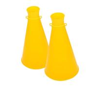 GOOHOCHY 2 pièces Corne de Supporter Portable Plastique Jaune Mégaphone de Fête pour Match de Football Animation Sportive et Cérémonies