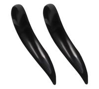 GOOHOCHY 2 Pièces Guasha Tool pour Visage Corne Naturelle Bâton de Massage Point Acupuncture Portable pour Dos Nuque Cervicales Outil de Grattage Traditionnel Chinois Noir