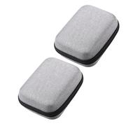 GOOHOCHY 2 Pièces Sacoche Étanche pour Câble de Données, Étui de Rangement Étanche en Eva, pour Microphone sans Fil et Cartes Mémoire, Portable, à Fermeture Éclair, Gris, Voyage