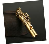 GOOHOCHY 2 pièces Sifflet Tête de Dragon Laiton Vintage Porte-clés Sifflet de Survie Ultra Fort pour Enseignants Arbitres et Activités Extérieures