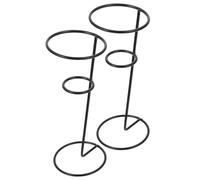 GOOHOCHY 2 pièces Support Métal pour Cornets de Glace Porte-cornets Solide Fer pour Présentation Cônes Sushi et Desserts Rack avec Finition Polie sans Bavure pour Restaurants et Fêtes