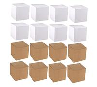 GOOHOCHY 20 pièces Boîte Papier Kraft Carrée Lot pour de Anniversaire Mariages et Réutilisables et
