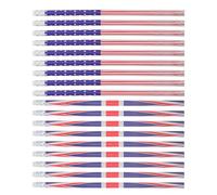 GOOHOCHY 24 Pièces Crayons D'élève en Bois, Drapeau Union Jack, Dessin | Motif Drapeau Britannique, Usage Polyvalent pour Cahiers et Trousses, Style Patriotique, Lot Présent Scolaire