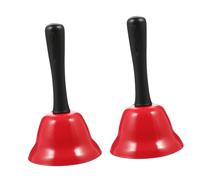 GOOHOCHY 2pièces Clochette à Main Métal Cloches De Noël Cloches Appel De Table Rouge