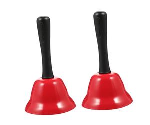 GOOHOCHY 2pièces Clochette à Main Métal Cloches De Noël Cloches Appel De Table Rouge