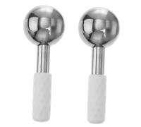 GOOHOCHY 2Pièces Globes de Glace Facial Inoxydable Outils de Massage Réfrigérants pour Visage Soulagement Poches et Soins Âge