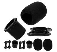 GOOHOCHY 3 ensembles Housse de Micro Mousse Ensemble de Bonnets de Protection pour Microphone Absorbeur de Bruit Du Vent et Protection la Accessoires Ktv pour Utilisation Intérieure et