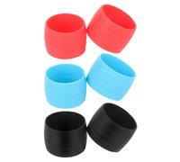 GOOHOCHY 3 Paires Anneau de Fixation pour Guidoline, Manchon de Fixation pour Poignée de Guidon de Vélo, Silicone, Antidérapant, Élastique, pour Sangle de Guidon de Vélo, Route, Fixie, Lot