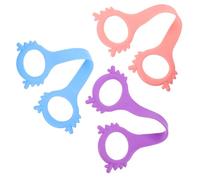 GOOHOCHY 3 Pièces Bandes de Résistance pour Fitness Cordes Élastiques pour Entraînement Dos et Épaules Matériel Flexible avec Poignées Confortables pour Yoga Renforcement et Étirement