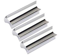 GOOHOCHY 3 Pièces Barre de Slide Guitare en Acier Inoxydable Chromé, Forme Arquée