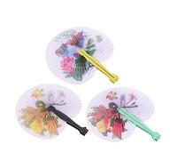 GOOHOCHY 3 Pièces Éventail Pliant Antique Chinois de Éventails à Main Design Unique pour Danse Décoration de Mariage et Utilisation