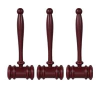 GOOHOCHY 3 Pièces Mini Maillet Juge en Plastique, Costume Cosplay | Accessoire de Costume, Finition Polie et Surface Lisse, pour Photo, Théâtre, Juge et Commissaire-priseur
