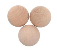 GOOHOCHY 3 pièces Set de Balles de Croquet Bois de Hêtre Jeu Extérieur pour Loisirs Famille et Activités de Jardin pour Plusieurs Joueurs et Jeux de Boules