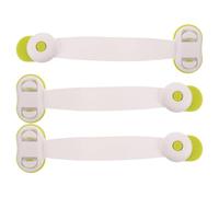 GOOHOCHY 3 Pièces Verrou de Sécurité Garçon et Filles à Sangle | ABS PE Pom, Pose Adhésive, Mécanisme à Loquet et Clip, pour Portes Bois et Métal, Tiroirs