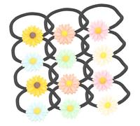 GOOHOCHY 30 pièces Élastiques Cheveux Extensibles Petites Fleurs Colorées pour Femmes et Filles Corde Élastique Mode pour Cheveux Moyens à Épais Accessoires Coiffure Élégants