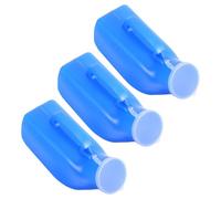 GOOHOCHY 3pièces Urinal Portable pour Homme Flacon de Drainage Urinaire Étanche avec Protection Anti-éclaboussures pour Voyage et Soins à Domicile