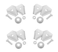 GOOHOCHY 4 Ensembles Stainless Steel Earthing Cable Triangle Clamp Brackets For Base Station Hardware Maintenance Friendly Heavy Duty Lightning Protection Clips For Outdoor