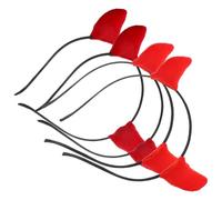 GOOHOCHY 4 Pièces Bandeau Cornes de Diable Cosplay Rouge pour Costume | Léger en Tissu et Fer, Style Créatif Classique, pour Scène Photo Booth, Partageable